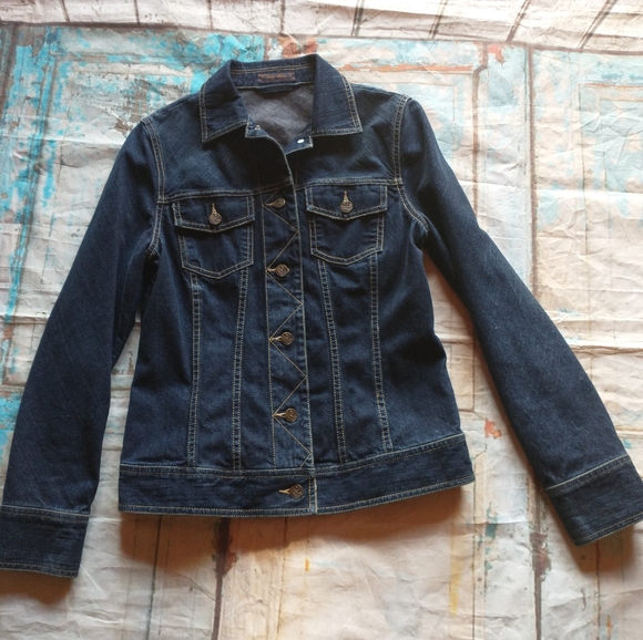 Indigo Palms Womens Dard Denim Jacket 